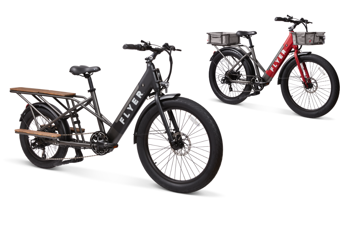 red and black electric bikes